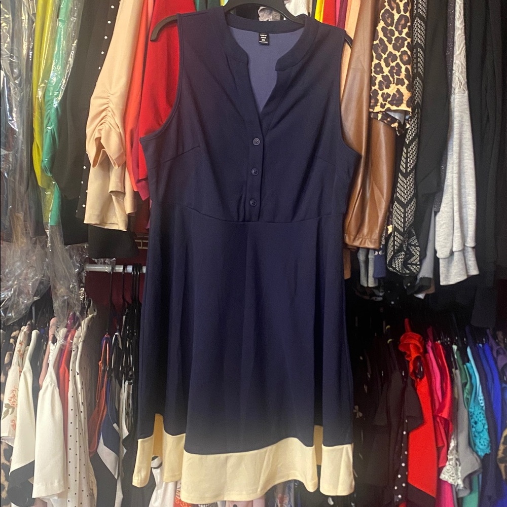 SHEIN Curve Navy dress